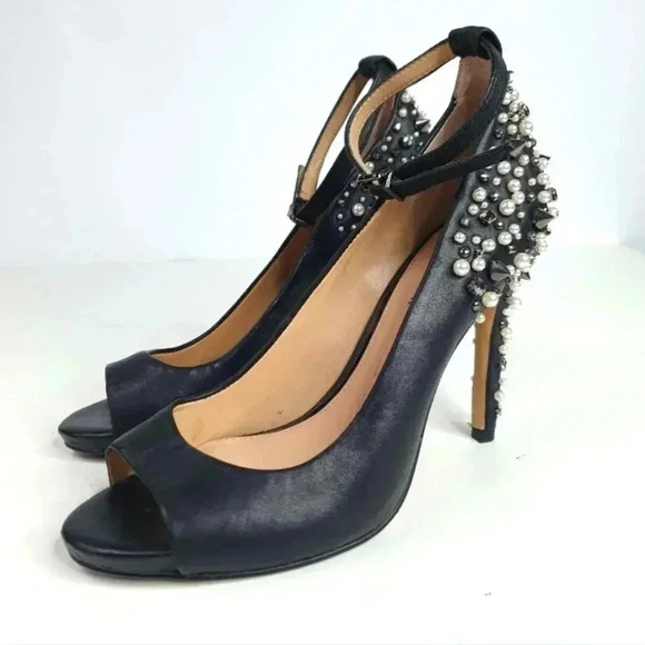 Gianni Bini Shoes - GB High Heel Sandals with Pearl & Spikes Detail